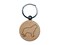 St Bernard Saint Dog Outline Engraved Wood Round Keychain Tag Charm